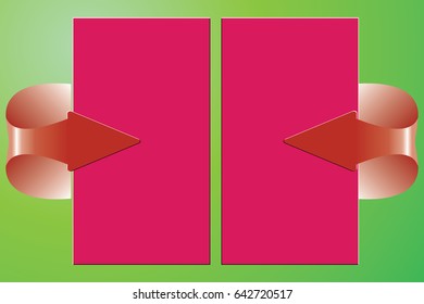 Banners with shadows, material design vector illustration