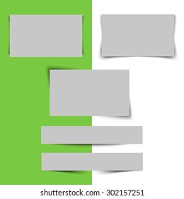 Banners with shadows. Paper shadows. Set of transparent realistic shadow effects. Set of Box Shadows. Web banners. Increase sizes and change rectangle proportions to necessary without quality loss.