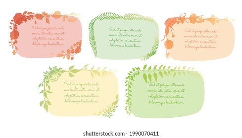 Banners with Silhouette made of Herb Plants