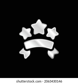 Banner-Symbol aus silbernem Metall
