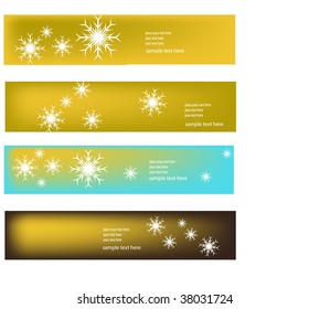 banners with snowflake