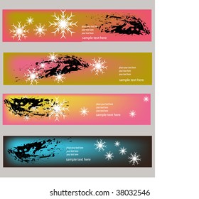 banners with snowflake