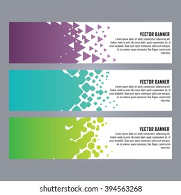 Banners in speech bubble form.geometric template.