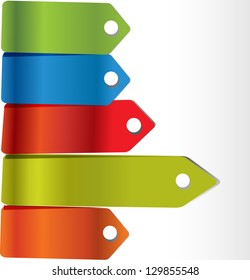 banners / stickers / badges with ribbons, vector