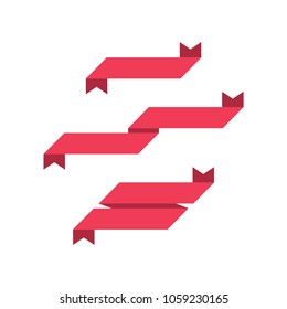 Banners, stickers, labels, ribbons flat vector icons set