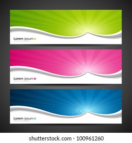 Banners sunlight design, colorful background. vector illustration