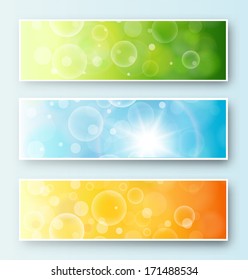 Banners, sunny spring collection. 