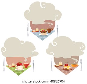 banners of sweet breakfast