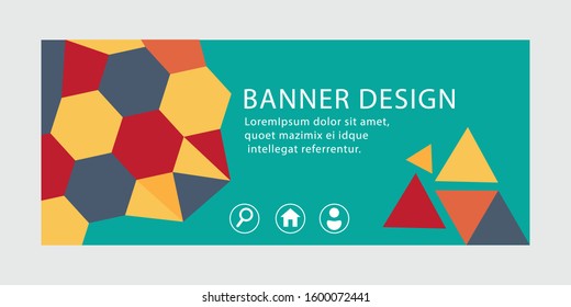 Banners template with abstract triangle shape pattern 