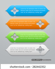 Banners template with arabesque design