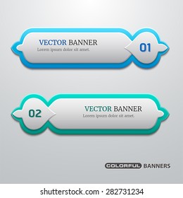 Banners template with arabesque design