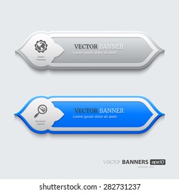 Banners template with arabesque design