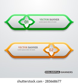 Banners template with arabesque design