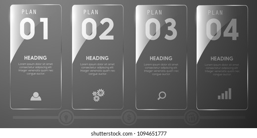 ?Glass banners template for business vector.