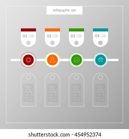 Banners template colorful tabs design Illustration vector business card and text box infographics for web presentation layout.