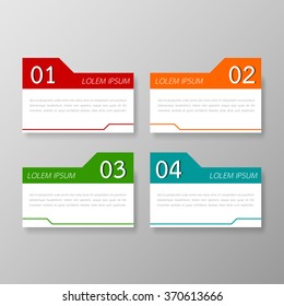 Banners template design Illustration vector business and text box infographics for presentation layout.