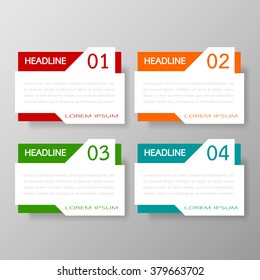 Banners Template Design Illustration Vector Business And Text Box Infographics For Presentation Layout.