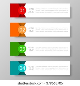 Banners template design Illustration vector business and text box infographics for presentation layout.
