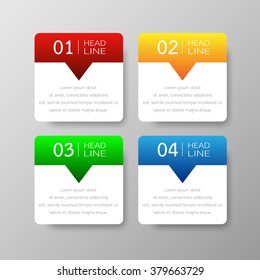 Banners template design Illustration vector business and text box infographics for presentation layout.