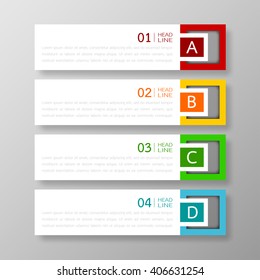 Banners template design Illustration vector business and text box infographics for presentation layout.
