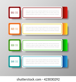 Banners template design Illustration vector business and text box infographics for presentation layout.