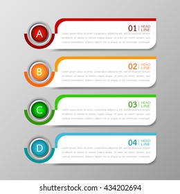 Diseño de plantillas de banners Ilustración vectorial negocio e infografías de cuadros de texto para el diseño de la presentación.