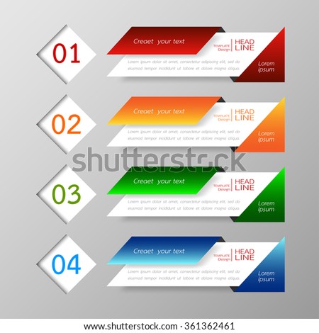 Banners template design Illustration vector business and text box infographics for presentation layout.
