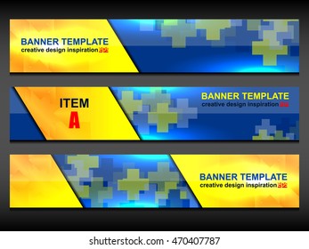 Banners Template Design, vector illustration