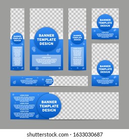 Banners template pack, different sizes for web page, for advertisement. Vector illustration.