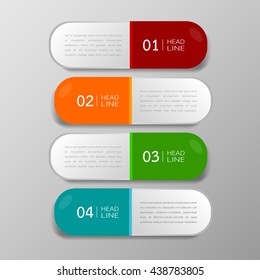 Banners template tabs design Illustration vector business and text box infographics for 

presentation layout.
