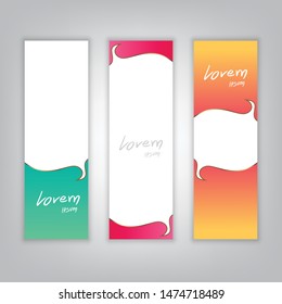 Banners Templates color gold border vector background