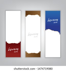 Banners Templates color gold border vector background
