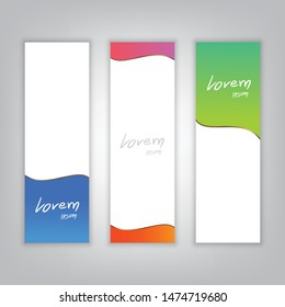 Banners Templates color gold border vector background