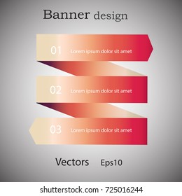   Banners vector design collection ribbons colorful vectors illustration.Eps10.