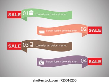   Banners vector design collection ribbons colorful vectors illustration.Eps10.