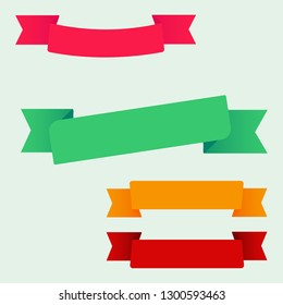 Banners Vector Set 4 Colors Stock Vector (Royalty Free) 1300593463 ...