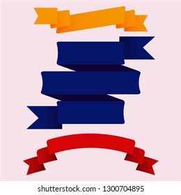 banners vector set yellow,blue and red