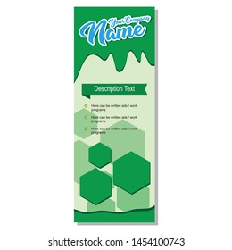 Banners vectors. Advertisement roll up business flyer or brochure banner with vertical design. Ideal for modern x-banner - Vector