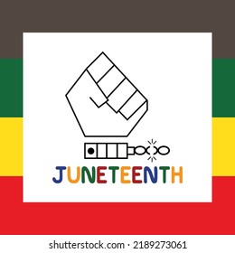 Banners and vectors in the image are four-color red, yellow, green and brown background, and four colored letters in the center with a hand with a broken chain.