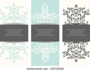 banners, vintage, baroque stile