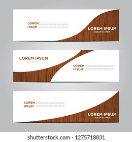 banners with wooden patterns. Eps 10