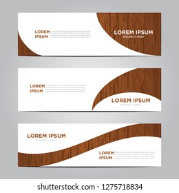 banners with wooden patterns. Eps 10