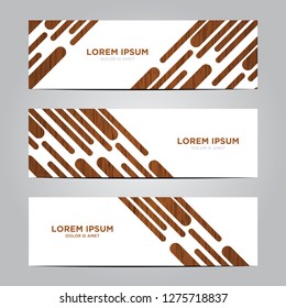 banners with wooden patterns. Eps 10