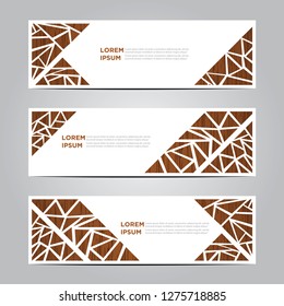 banners with wooden patterns. Eps 10