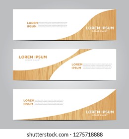 banners with wooden patterns. Eps 10