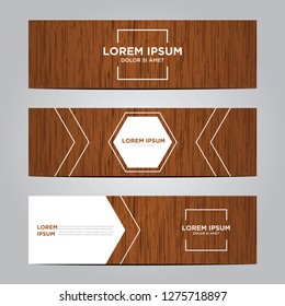 banners with wooden patterns. Eps 10