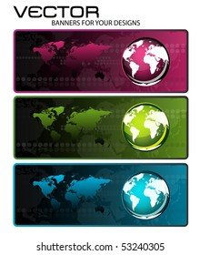 Banners for your design, vector