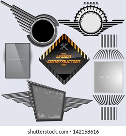 Banners,labels,wings: vector