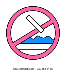 banning drugs line icon vector. banning drugs sign. isolated symbol illustration