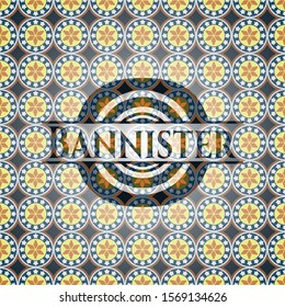 Bannister arabesque style emblem. arabic decoration.
